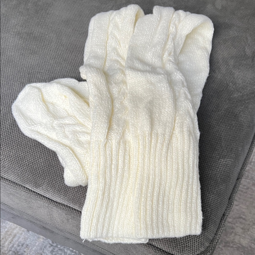 NEW cable knit Thigh high socks